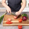 EcoSummer 18x12" Acacia Wood Cutting Boards 3 Pcs, Thick Wooden Chopping Boards with Juice Groove & Built-In Handles. - 3 of 4