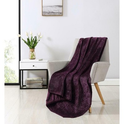 Kate Aurora Ultra Soft & Plush Herringbone Fleece Throw Blanket Covers