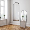 Americanflat - 18x58 Black Arched Full Length Mirror With Stand Full Body Mirror for Bedroom Living Room Bathroom - 3 of 4