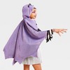 Kids' Bat Costume Cape with Hood and Ears - Hyde and EEK! Boutique™ Purple/Black - 2 of 3