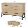 6 Dresser for Bedroom, 52" Wide Drawer with Large Storage Space, Freestanding Wooden Closet Storage Dresser Chest for Living Room, Bedroom, Entryway - 2 of 4