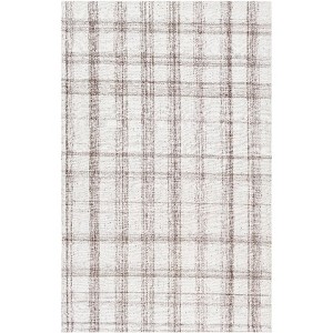 Mark & Day Sammy 8'x10' Rectangle Woven Indoor Area Rugs Metallic - Silver: Modern Handwoven Stripe, Pet Friendly, Stain-Resistant - 1 of 4