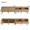Boho Modern Farmhouse TV Stand for 85 Inch TV,Media Console with Rattan Doors & Storage Drawers for Living Room-Baofuwish - 4 of 4