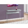 Monarch Specialties Accent Table Console Entryway Narrow Sofa Living Room Bedroom Grey Laminate Clear Tempered Glass Contemporary Modern - 2 of 4