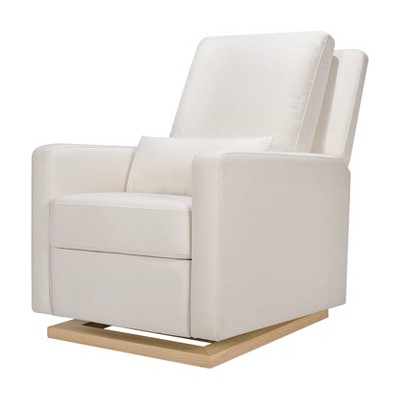 Image of Babyletto Sigi Recliner and Glider - Performance Cream Eco-Weave/Light Wood Base