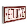 Stupell Industries Believe Red Christmas Phrase, 24" x 10" - 3 of 4