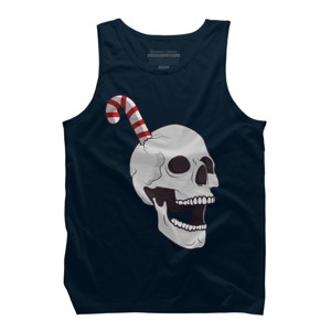 Men's Design By Humans Christmas skull By AllenStudio Tank Top - 1 of 3