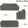 Vipbear 93'' 3-seater sofa with deep seats, modern upholstered sofa with wide armrests, detachable Chenille cover, sofa living room, apartment, grey - 2 of 4