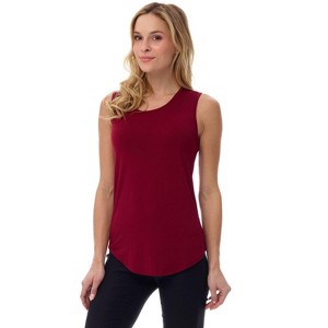 Rekucci Women's Soft Jersey Knit Sleeveless Tank Top – Casual & Versatile Everyday Wear - 1 of 3