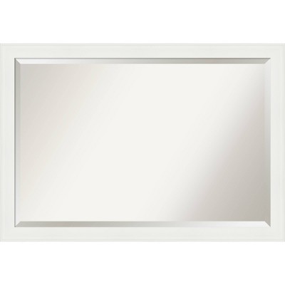 39" x 27" Vanity White Framed Bathroom Vanity Wall Mirror - Amanti Art