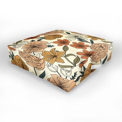 Emanuela Carratoni Spring Floral Mood Outdoor Floor Cushion - Deny Designs