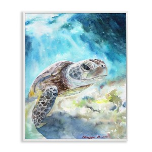 Stupell Industries Sea Turtle Ocean Watercolor, 11" x 14" - 1 of 4
