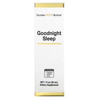 California Gold Nutrition Goodnight Sleep with Proprietary Blend of Fresh Milky Oat Seed, Fresh St. John's Wort Flowering Herb, Fresh Skullcap Herb