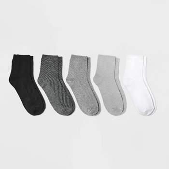Women's 5pk Super Soft Textured Ankle Socks - A New Day™ 4-10