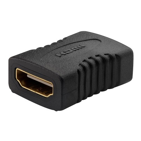 Basics HDMI Female to Female Coupler Adapter (2 Pack), 29 x 22mm,  Black