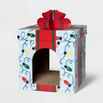 Holiday Present Cat Playhouse Scratcher - Wondershop™
