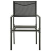 vidaXL Patio Chairs 2 pcs Textilene and Steel Black and Anthracite - 3 of 4