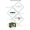 10x10 Pop Up Canopy with 3 Removable Sidewalls, Beach Tent - UV Protection, Outdoor Gazebo with 1-Button Push, Outdoor Sun Shade Events - 2 of 4