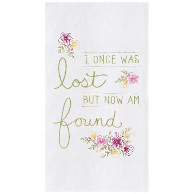 C&F Home I Once Was Lost But Now Am Found Flour Sack Embroidered Cotton Kitchen Towel