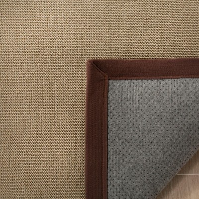 Sage and Brown Hand-Knotted Sisal Area Rug