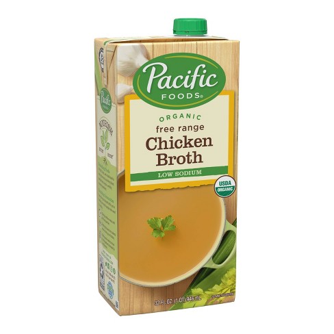 Pacific Foods Organic Gluten Free Low Sodium Free Range Chicken Broth -  32Oz : Target
