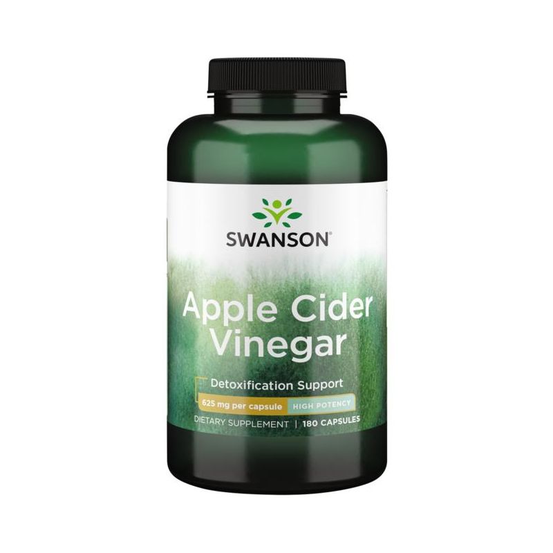 Swanson Herbal Supplements High Potency Apple Cider Vinegar 625 mg Capsule 180ct, 1 of 4