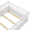 CAVINAS Twin Size Floor Beds for Kids,Wooden Toddler Bed with Support Slat,Fence&Door,Children's Floor Bed for Girls,Boys,Box Spring Required - 4 of 4