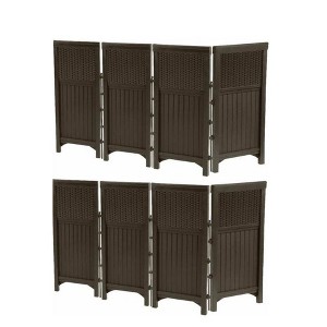 Suncast FSW4423 Backyard and Patio Screen Fence, Java (2 Pack) - 1 of 3