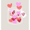 V Day Jar Of Hearts Adult Long Sleeve Hoodie - 2 of 2