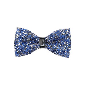 INSPIRE CHIC Women's Fine Diamonds Shiny Adjustable Bow Tie - 1 of 4