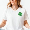 Simply Sage Market You're My Lucky Charm Front And Back Short Sleeve Tee - M - White - 3 of 4