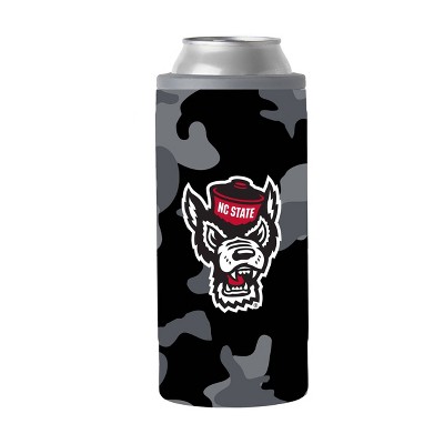 NCAA NC State Wolfpack 12oz Black Camo Slim Can Cooler