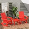 WestinTrends 3 Piece Set Outdoor Modern Rocking Chairs with Square Side Table - 2 of 4