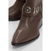 Kenda Brown Buckle Block Heel Boot (Women) | Prologue Shoes - 2 of 4