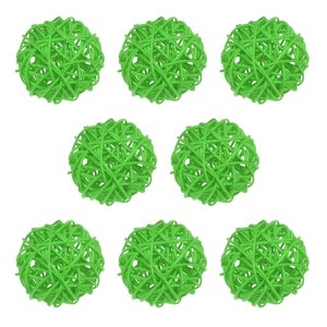 Unique Bargains Wicker Rattan Decorative DIY Crafts Balls for DIY Crafts 8 Pcs - 1 of 4