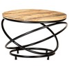 vidaXL Coffee Table Black, Natural Wood - 3 of 4