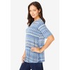 Jessica London Women's Plus Size Stretch Knit Cutout Swing Tunic - 4 of 4