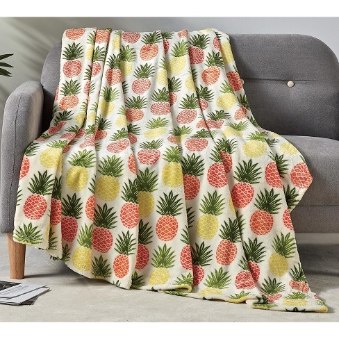 Pineapple fleece blanket sale