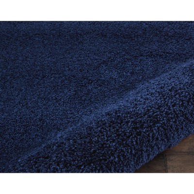SoCal Inspired Navy Blue Plush Shag Rug 7'10" x 9'10"