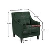 Modern Accent Chair,Upholstered Armchair with Scooped Arms for Bedroom - 4 of 4