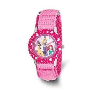 Black Bow Jewelry Disney Girls Princess Pink Velcro Time Teacher Watch - 1 of 4