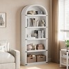Bookcase with Doors Arched Bookshelf 71.65in Tall Bookcase Farmhouse Cabinet with Shelves Wooden Bookshelves for Home Office, Living Room - 3 of 4