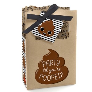 Big Dot of Happiness Party 'Til You're Pooped  - Poop Emoji Party Favor Boxes - Set of 12 - 1 of 4