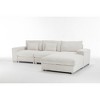 Nordic-Style L-Shaped Flannel Fabric Sofa with Wooden Frame for Minimalist Living Room - 4 of 4