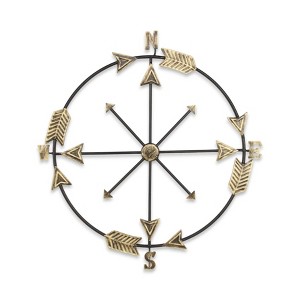Cheung's Elara Gold and Gray Wall Compass - 1 of 4