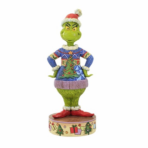 Jim Shore 8.5 Inch Grinch Wearing Ugly Sweater Dr. Seuss Christmas ...