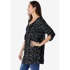 Woman Within Plus Size 7-Day Three-Quarter Sleeve Pintucked Henley Tunic - 4 of 4