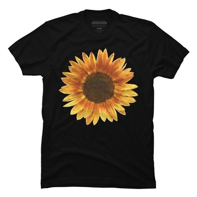 Men's Design By Humans Sunflower By Maryedenoa T-Shirt