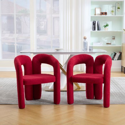 TiramisuBest Contemporary Designed Velvet Fabric Upholstered Accent Chair,Barrel Side Chairs for Living Room Set of 2