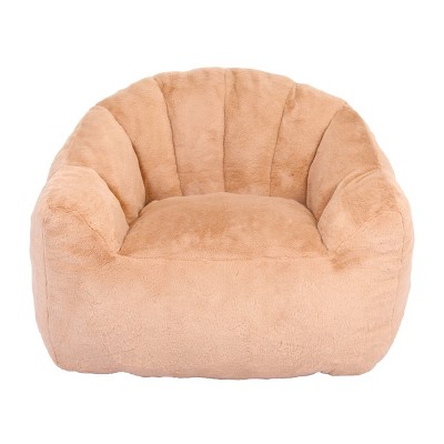 GlasFlength Bean Bag Seats Comfortable Premium Memory Foam Lounge Chair with Removable Cover for Living Room Bedroom, Brown, 41.4"*35"*30.7"